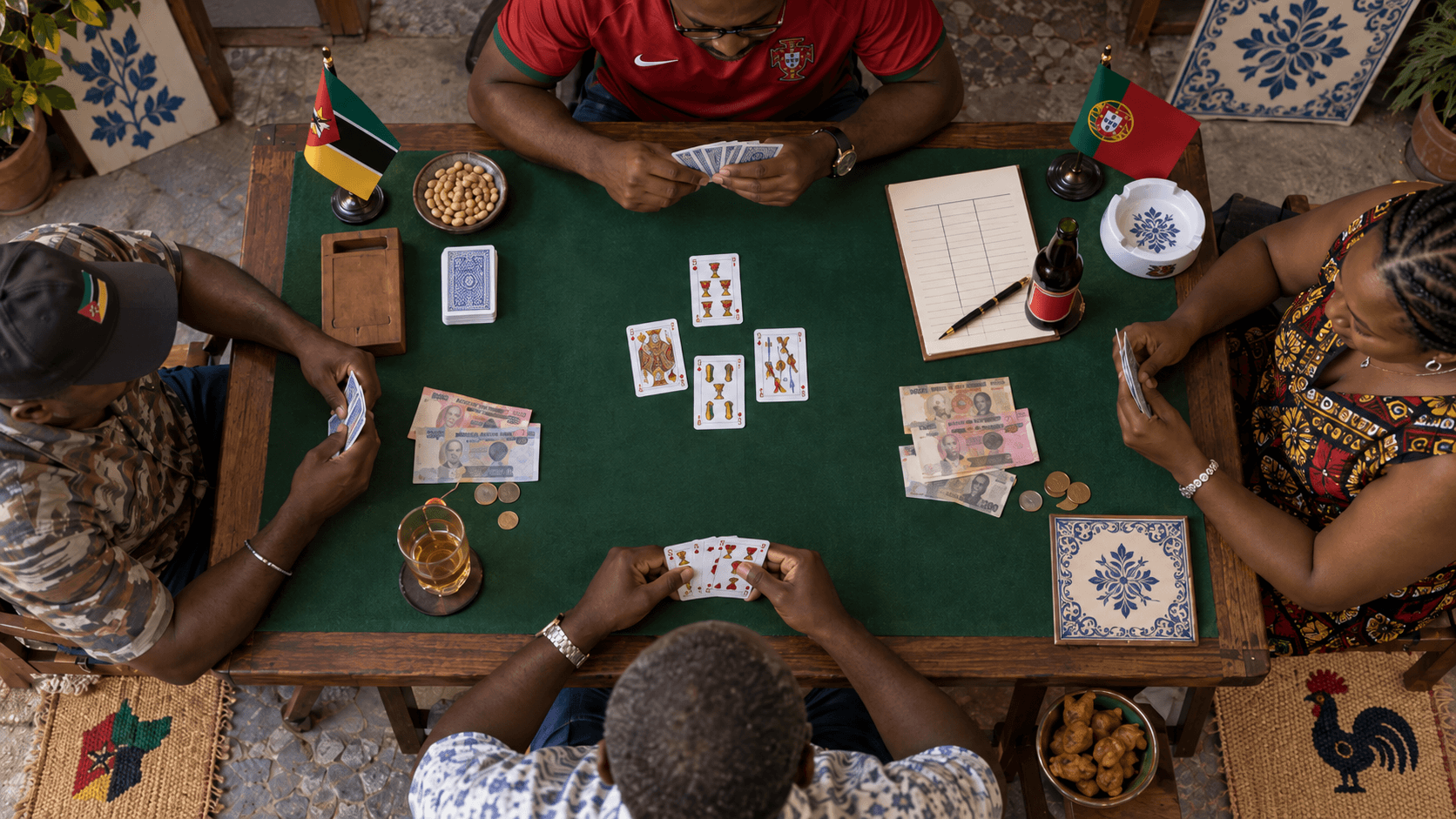 Partida de Sueca entre Portugal e Moçambique